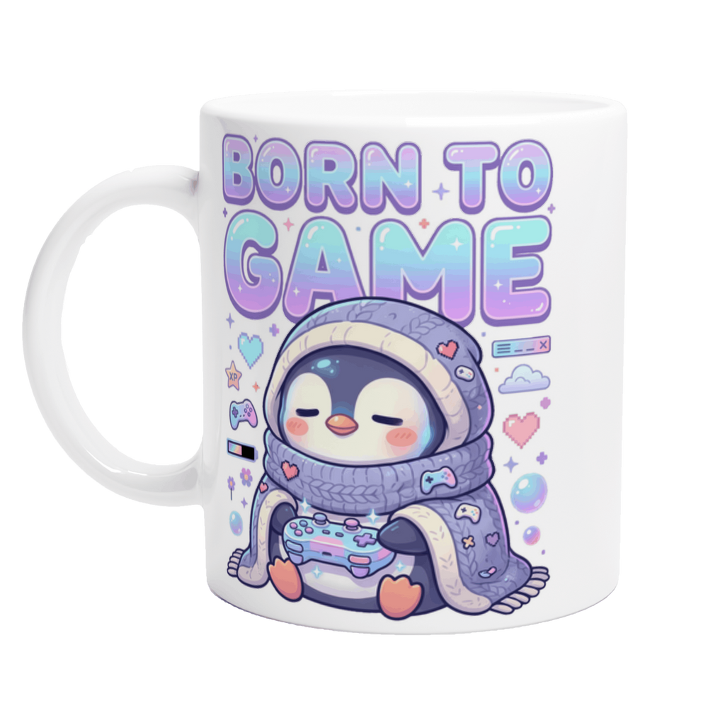 Born to Game Penguin | 11oz Ceramic Mug