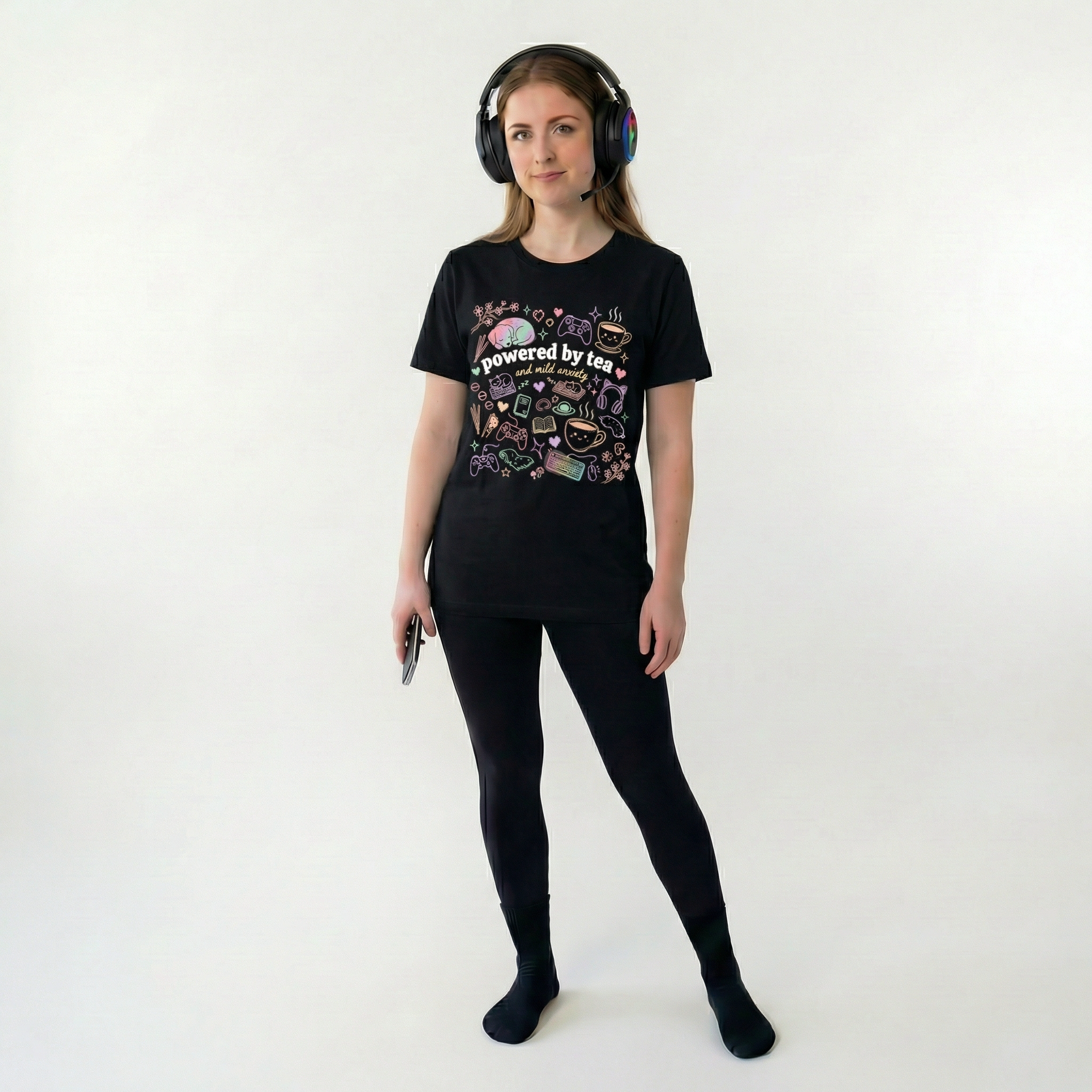 Powered by Tea & Mild Anxiety T-Shirt | Classic T-Shirt