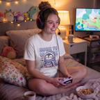 Born to Game - Cozy Box Fit T-Shirt🐧