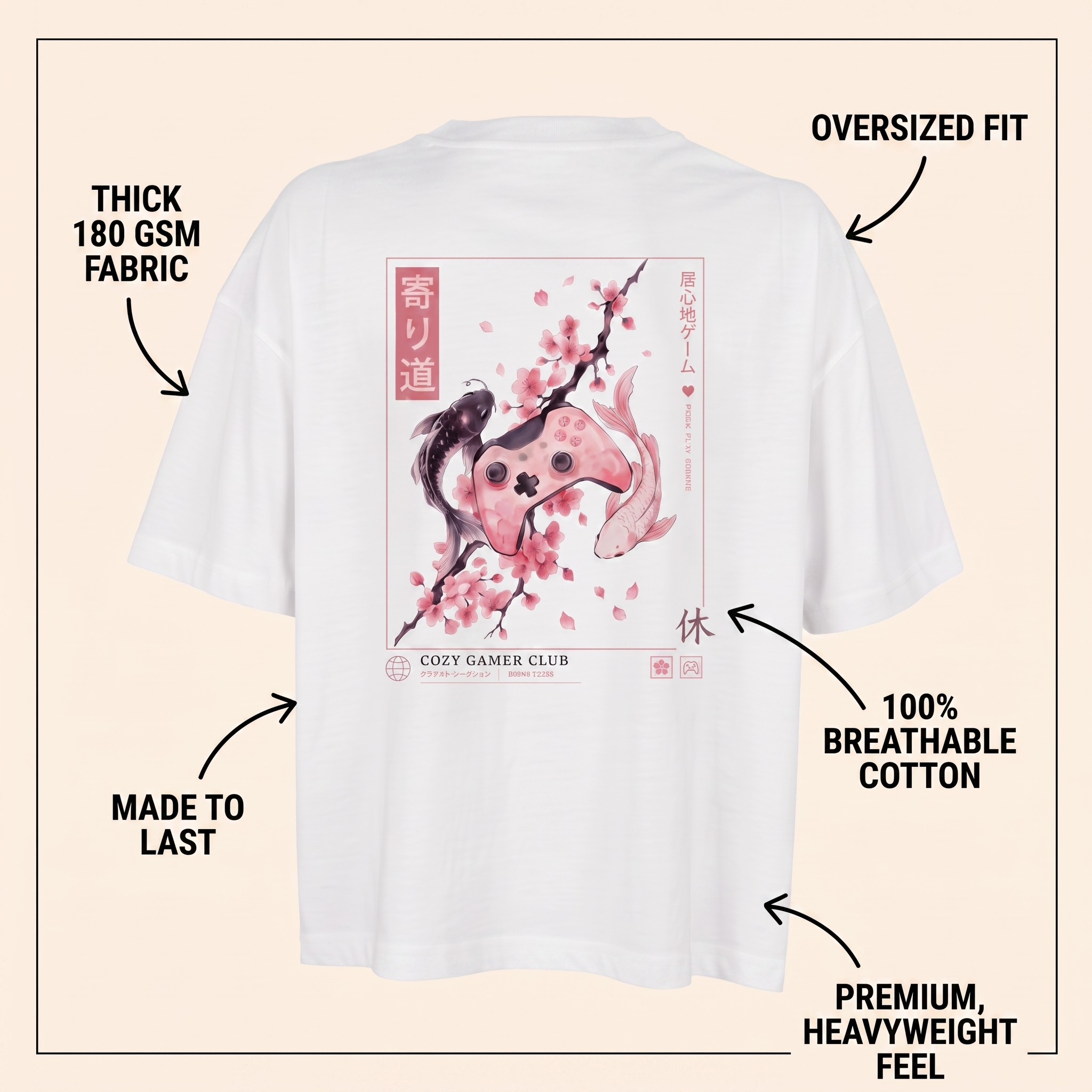 Koi Sakura Gaming T-Shirt 🌸